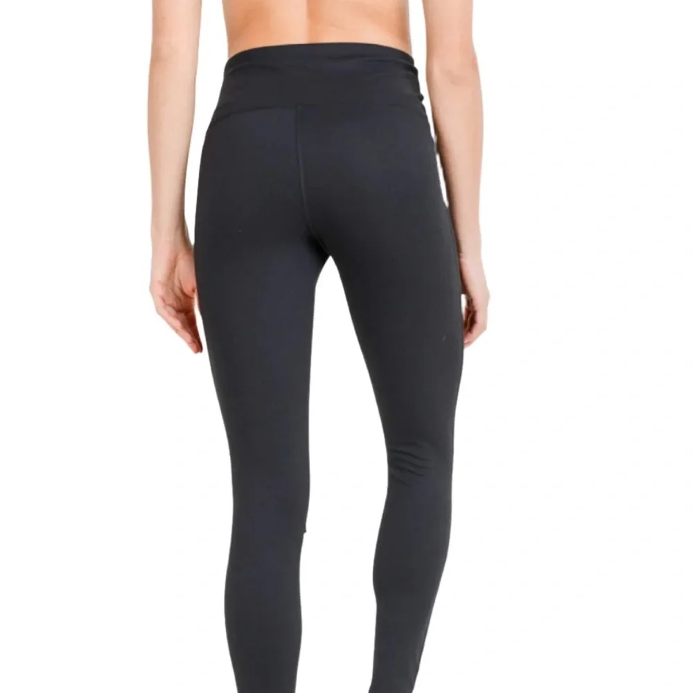 Mono B Women's Black Shredded‎ Knee Laser Cut High Waist Leggings Size XL NEW - Picture 4 of 15